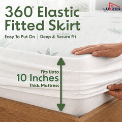 Lukzer 100% Waterproof Natural Aloe Vera Mattress Protector/Mattress Cover
