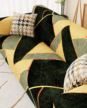 Lukzer Polyester Sofa Cover - Dark Green Prism (SC-035-01)