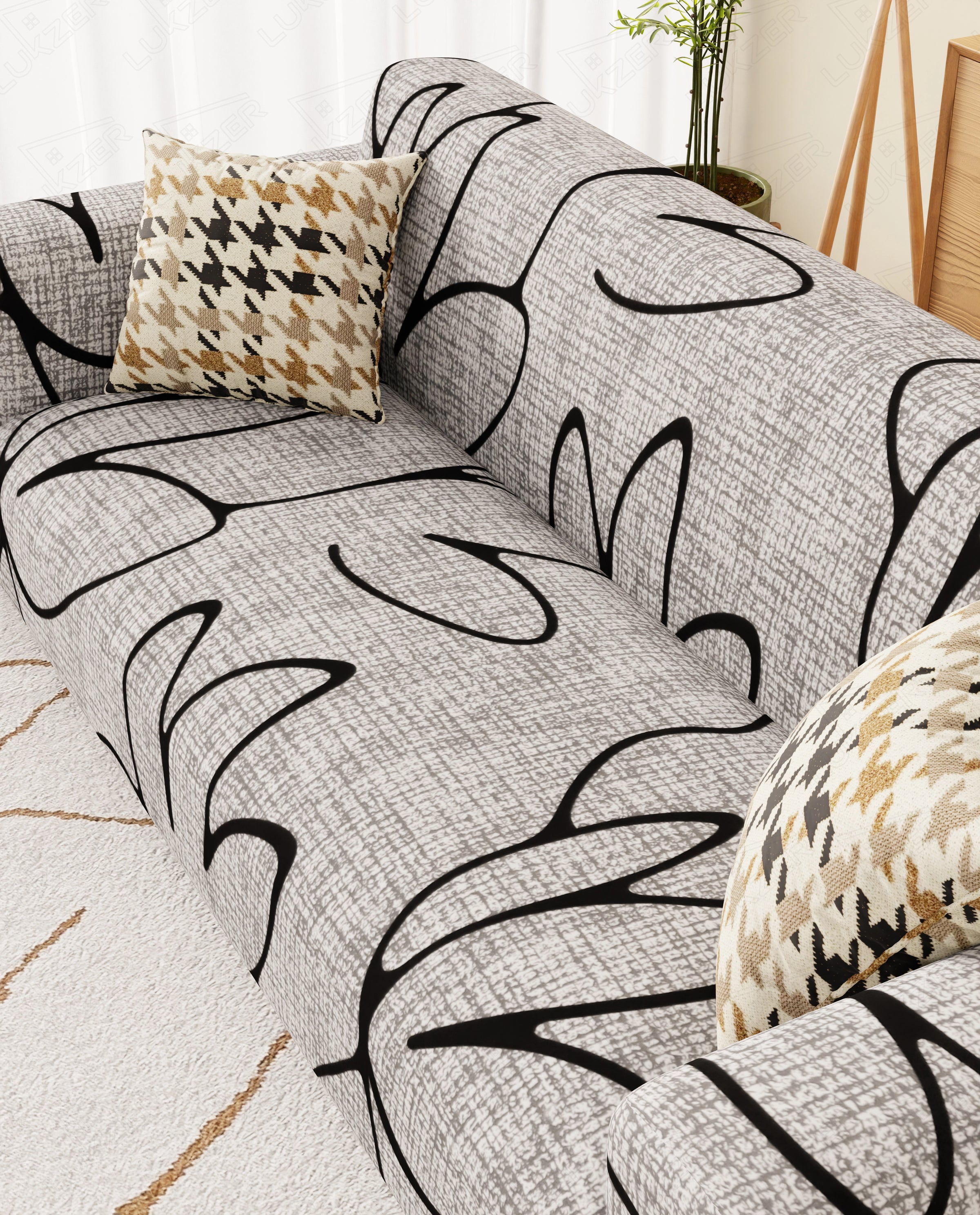 Lukzer Polyester Sofa Cover Tulip (SC-016-01)