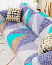 Lukzer Polyester Sofa Cover - Prism Light Blue (SC-046-01)