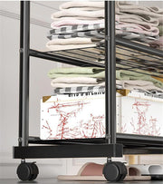 Lukzer Multifunctional Metal Garment Rack – A-Shape, 35x120x168cm (Gold/Black/White)