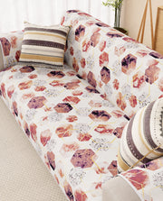 Lukzer Reversible Quilted Sofa Mat with Arms Marble Mesh (SC-204-01)