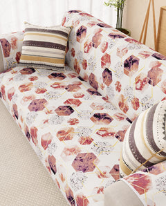 Lukzer Reversible Quilted Sofa Mat with Arms Marble Mesh (SC-204-01)