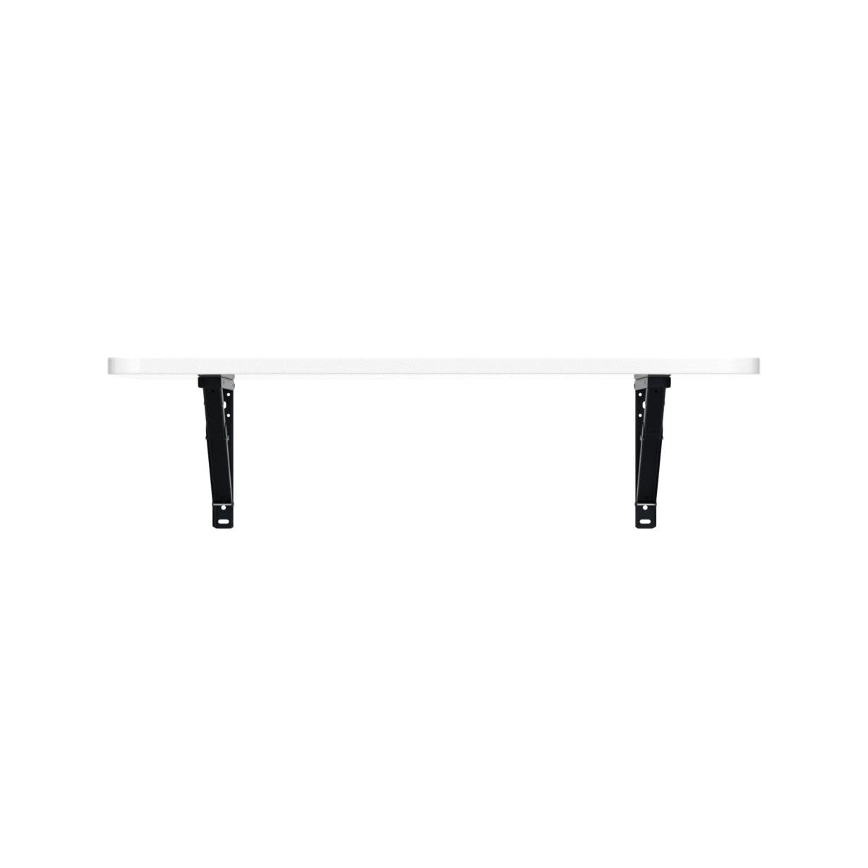 Lukzer Multi-purpose Engineered Wood Wall Mounted Foldable Rack Table (MT-002/White)