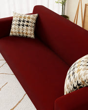 Lukzer Polyester Sofa Cover Wine Red (SC-049-01)