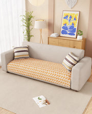 Lukzer Reversible Quilted Sofa Mat   Rhythmic Arcs (SC-181-01)