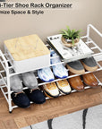 Shoe Rack/Open Display Rack | (White/Metal)