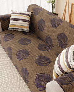 Lukzer Reversible Quilted Sofa Mat with Arms Sapphire Bloom (SC-182-01/A)