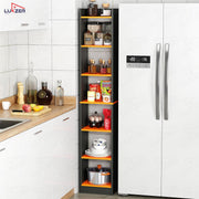 Lukzer 6 Layer Dual Tone Engineered Wood Bookshelf Multipurpose Rack (MR-005/Charcoal Ember)