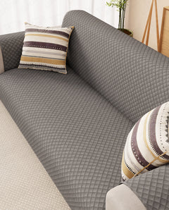 Lukzer Quilted Velvet Sofa Mat Silver Dust (SC-196-01)