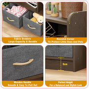 Lukzer 2-Layer Engineered Wood 3 Drawers Bookshelf & Storage Organizer (MR-025/Wenge)