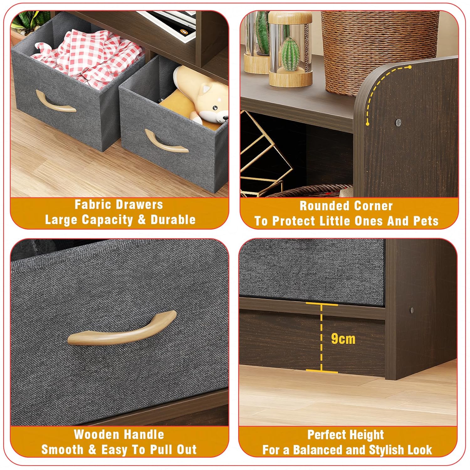 Lukzer 2-Layer Engineered Wood 3 Drawers Bookshelf & Storage Organizer (MR-025/Wenge)