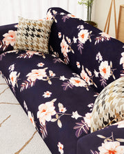 Lukzer Polyester Sofa Cover - Floral Print (SC-005-01)