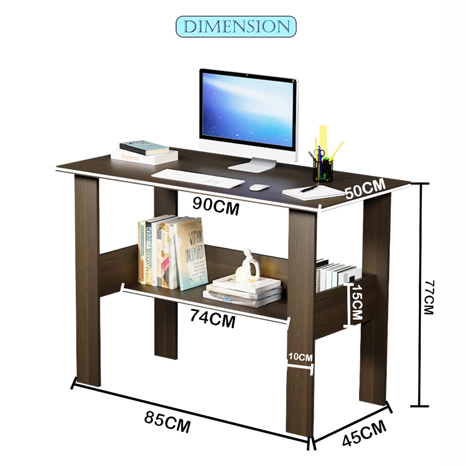 Computer Desk with 1 Layer Shelf | (ST-004)