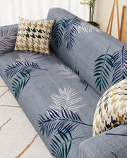 Lukzer Polyester Sofa Cover - Dark Grey with Print (SC-004-01)