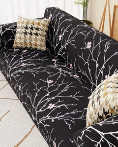 Lukzer Polyester Sofa Cover - Black Stem (SC-001-01)