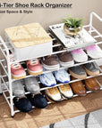 Shoe Rack/Open Display Rack | (White/Metal)