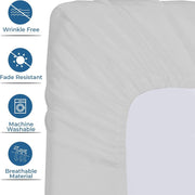 Lukzer Terry Cotton Waterproof Mattress Protector  White (MTP-WH-001)