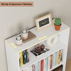 Lukzer 3‑Tier Engineered Wood Multipurpose Open Storage Organizer (MR‑014/White)