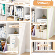 Lukzer 8 Cube Shelf Engineered Wood Bookshelf Storage Organizer (MR-009/White)
