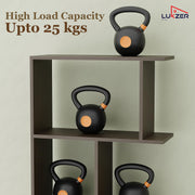Lukzer 6 Layer Engineered Wood Space-Saving Organizer with Zigzag Open Bookshelf (MR-018/Wenge)