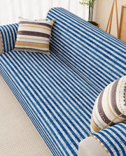 Lukzer Reversible Quilted Sofa Mat with Arms Optical Stripe (SC-184-01/A)