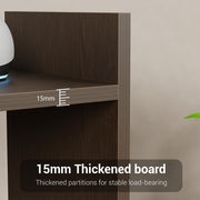 Lukzer Adjustable 5-Tier Bookshelf Multi-Functional Storage Rack Engineered Wood (MR-011/Wenge)