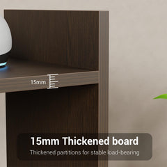 Lukzer Adjustable 5-Tier Bookshelf Multi-Functional Storage Rack Engineered Wood (MR-011/Wenge)