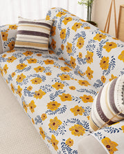 Lukzer Reversible Quilted Sofa Mat with Arms Brick Bloom (SC-201-01)