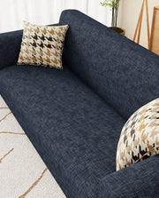 Lukzer Polyester Sofa Cover  Dark Blue Lining (SC-023-01)
