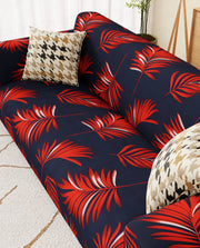 Lukzer Polyester Sofa Cover Red Leaves (SC-015-01)