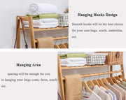 Bamboo Garment Stand | (A-Shape/Natural Oak)