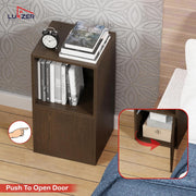 Lukzer Engineered Wood 2 Layer Storage Cabinet with Open Display Rack (MR-021/Wenge)