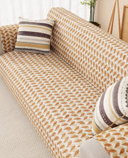 Lukzer Reversible Quilted Sofa Mat with Arms Rhythmic Arcs (SC-181-01/A)