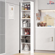 Lukzer Multipurpose Bookshelf Engineered Wood Closed Back Rack (MR-006/White)