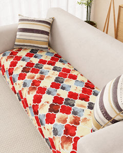 Lukzer Quilted Reversible Dessert Jewel Sofa Mat with WaveEdge Ultrasonic Cut (ONLY SEAT COVER) - SC-202-01WE