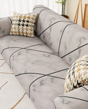 Lukzer Polyester Sofa Cover - Grey Marble (SC-039-01)