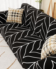 Lukzer Polyester Sofa Cover Black Stripe (SC-027-01)
