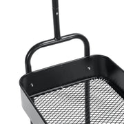 Lukzer 2-in-1 Portable Garment Rack with Wheels & 2-Tier Metal Baskets (Black/White, 32x66x156cm)