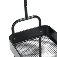 Lukzer 2-in-1 Portable Garment Rack with Wheels & 2-Tier Metal Baskets (Black/White, 32x66x156cm)