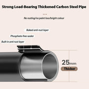 Lukzer Double Rod Cloth Stand & Garment Rack – Sturdy Storage Organizer (Black/White, Model: MGS-006)