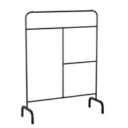 Lukzer Metal Garment Stand with Multi-Level Hanging Bars (MGS-005/Black)