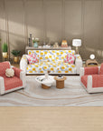 Lukzer Quilted Reversible Sofa Cover Mat with Arms | Polyester Blend 350 GSM Full Coverage & Back Belt for Stability | Washable Furniture Protector.