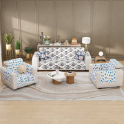 Lukzer Quilted Reversible Sofa Cover Mat with Arms | Polyester Blend 350 GSM Full Coverage & Back Belt for Stability | Washable Furniture Protector.