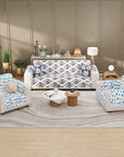 Lukzer Quilted Reversible Sofa Cover Mat with Arms | Polyester Blend 350 GSM Full Coverage & Back Belt for Stability | Washable Furniture Protector.