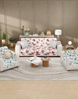 Lukzer Quilted Reversible Sofa Cover Mat with Arms | Polyester Blend 350 GSM Full Coverage & Back Belt for Stability | Washable Furniture Protector.