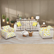 Lukzer Quilted Reversible Sofa Cover Mat with Arms | Polyester Blend 350 GSM Full Coverage & Back Belt for Stability | Washable Furniture Protector.