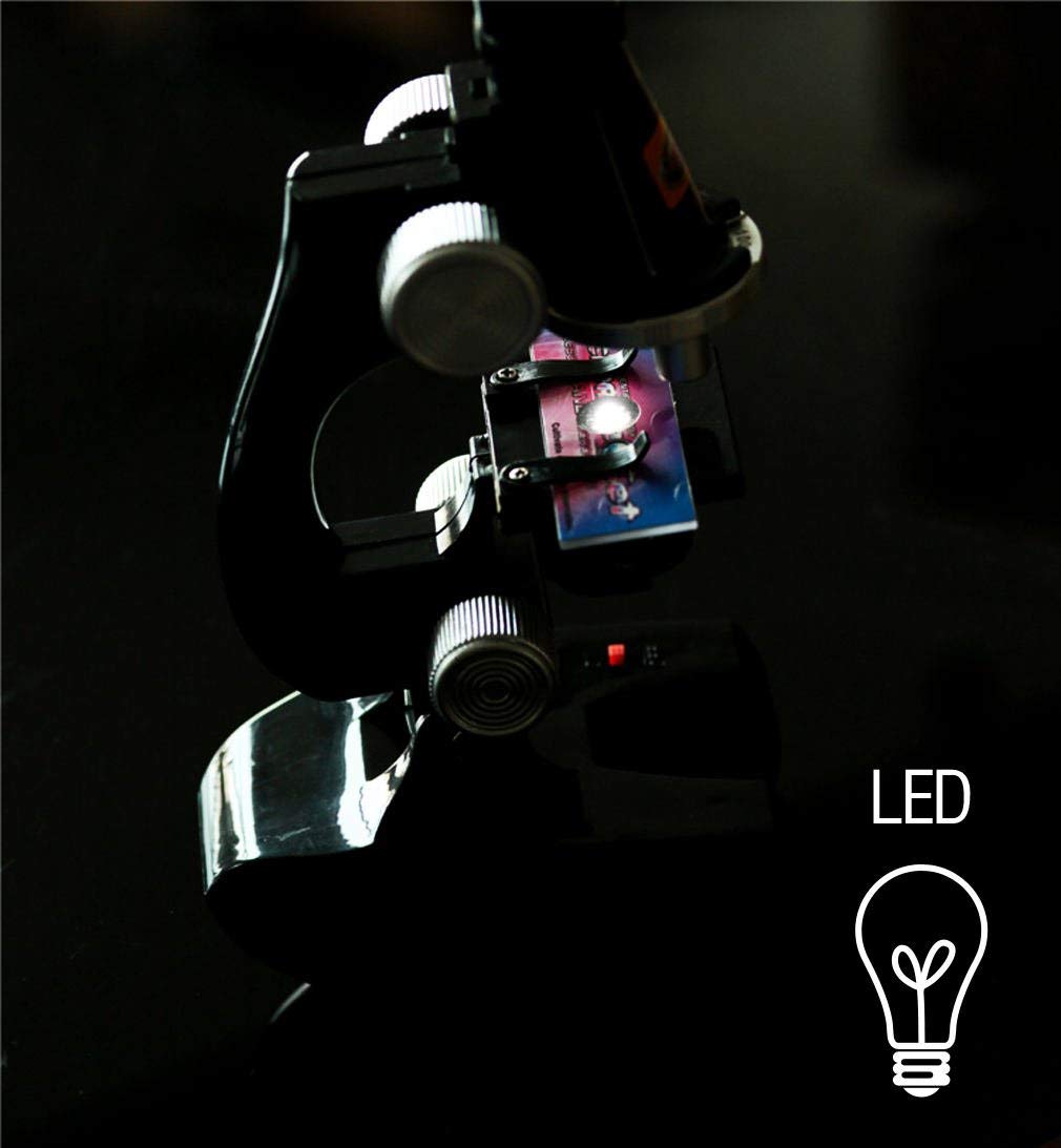 Lukzer Microscope Kit with LED 100X 400X and 1200X Magnification