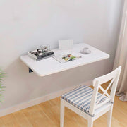 Lukzer Multi-purpose Engineered Wood Wall Mounted Foldable Rack Table (MT-002/White)