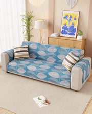Lukzer Reversible Quilted Sofa Mat with Arms Ocean Breeze (SC-183-01/A)
